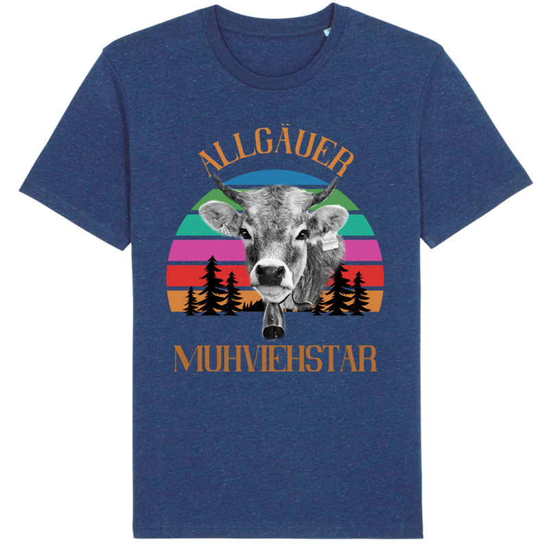 T-Shirt Allgäu Häs "Allgäuer Muhviehstar" denim blue