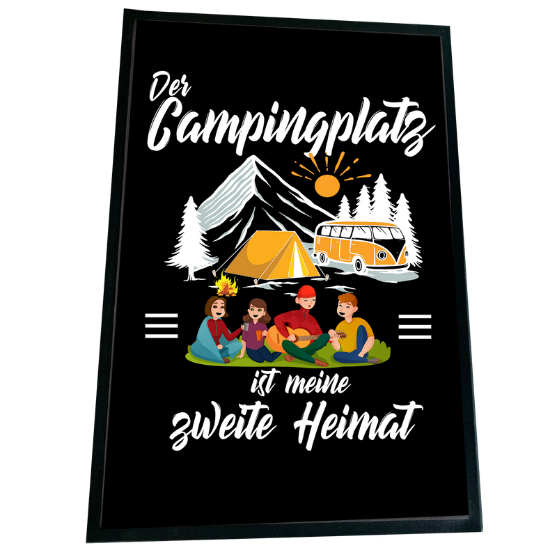 XXL Camping Fußmatte "Meine zweite Heimat" 60x90 cm