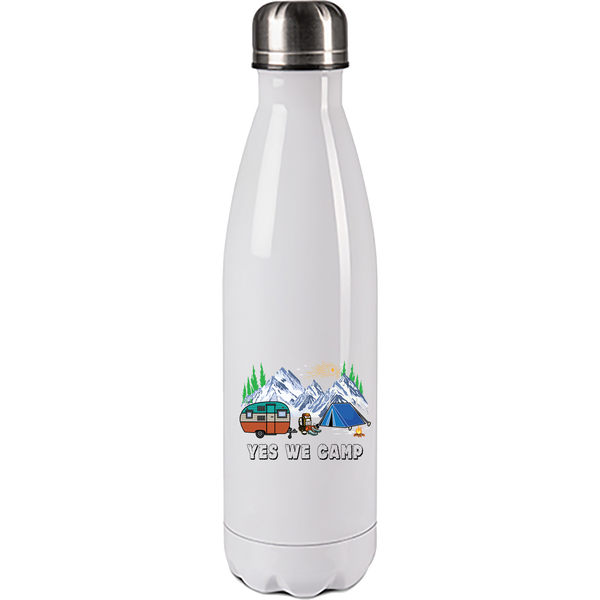 Camping Edelstahl Trinkflasche "Yes we camp" 500ml
