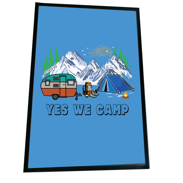XXL Camping Fußmatte "Yes we camp" 60x90 cm
