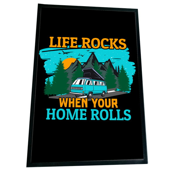 XXL Camping Fußmatte Life Rocks