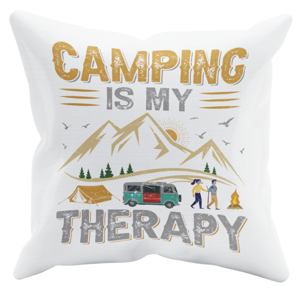 Camping Kissen "Camping is my Therapy"