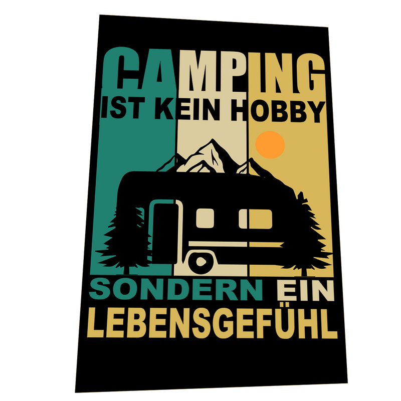 XXL Camping Fußmatte "Camping ist kein Hobby" 60x90 cm