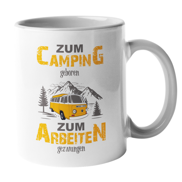 Camping-Tasse "Zum Camping geboren"