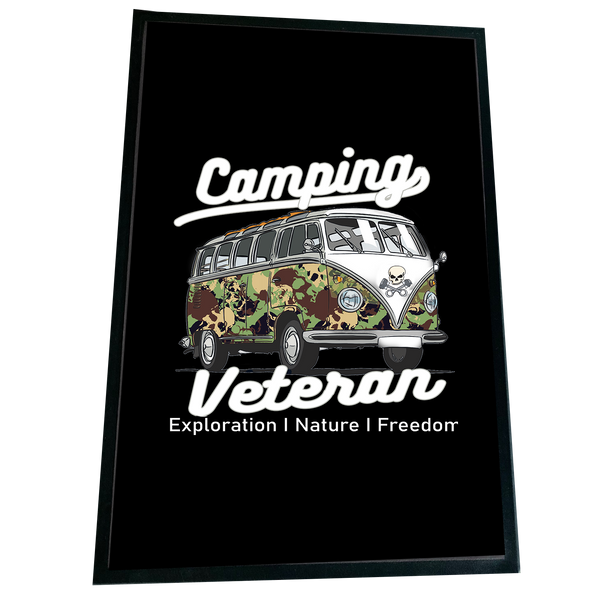 XXL Camping Fußmatte "Camping Veteran" 60x90 cm