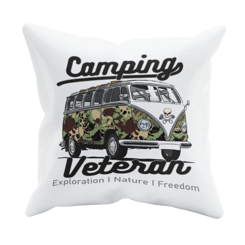 Camping Kissen "Camping Veteran" 40x40