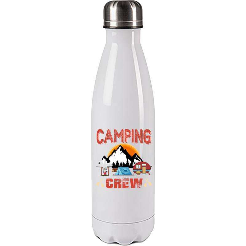 Edelstahl Trinkflasche "Camping Crew" 500ml