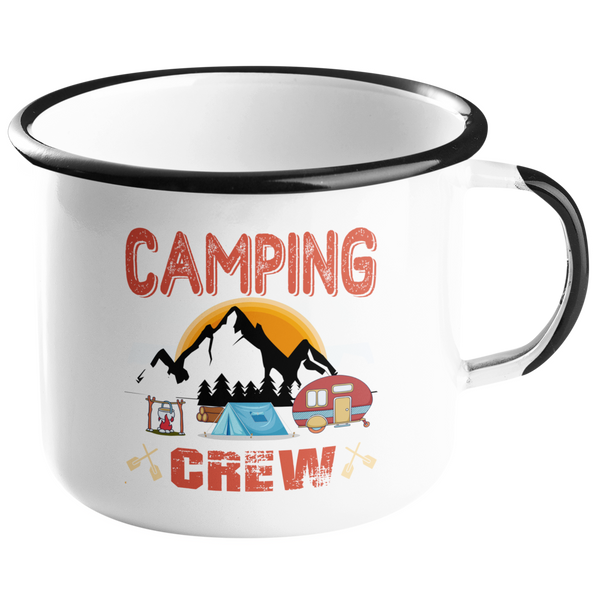 Camping Emailletasse "Camping Crew"