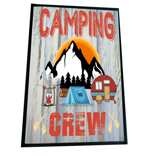 XXL Camping Fußmatte "Camping Crew" 60x90 cm