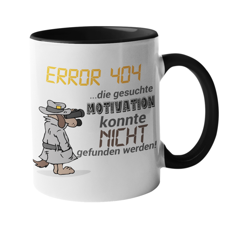Tasse "Error 404" | Keramiktasse | Kaffeetasse mit Spruch | Motivation