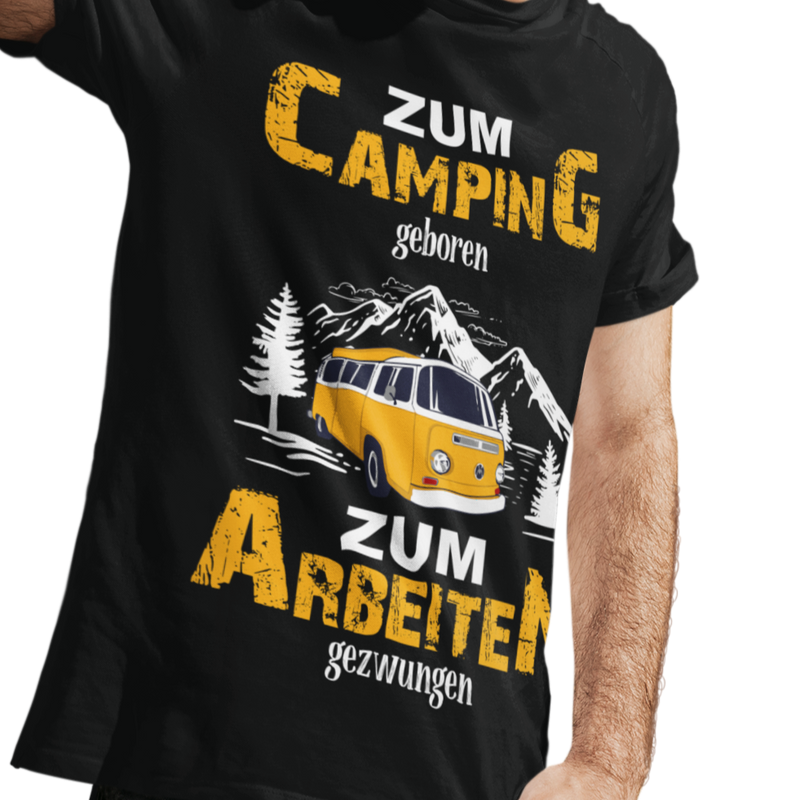 Camping T-Shirt "Zum Camping geboren"