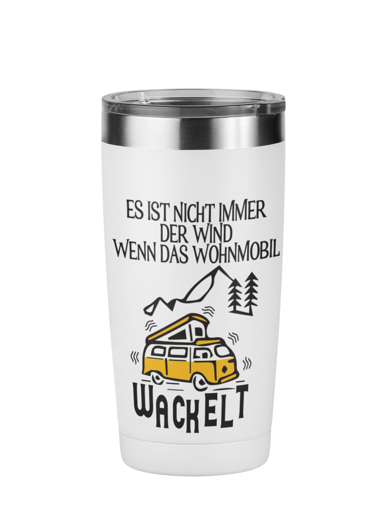Edelstahl Trinkbecher "Wohnmobil wackelt" 420 ml